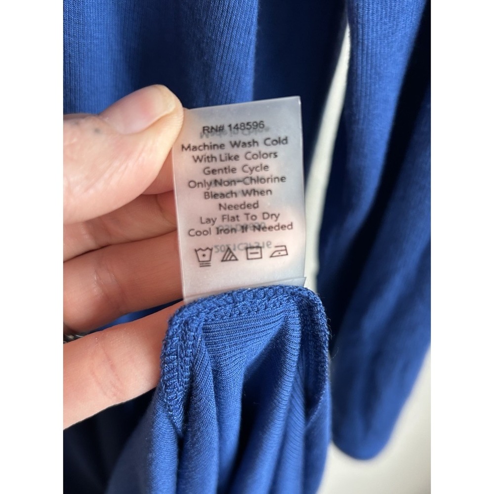 Universal Standard Foundation Turtleneck Long Sleeve Dress L Sodalite Blue NWT - Picture 8 of 8
